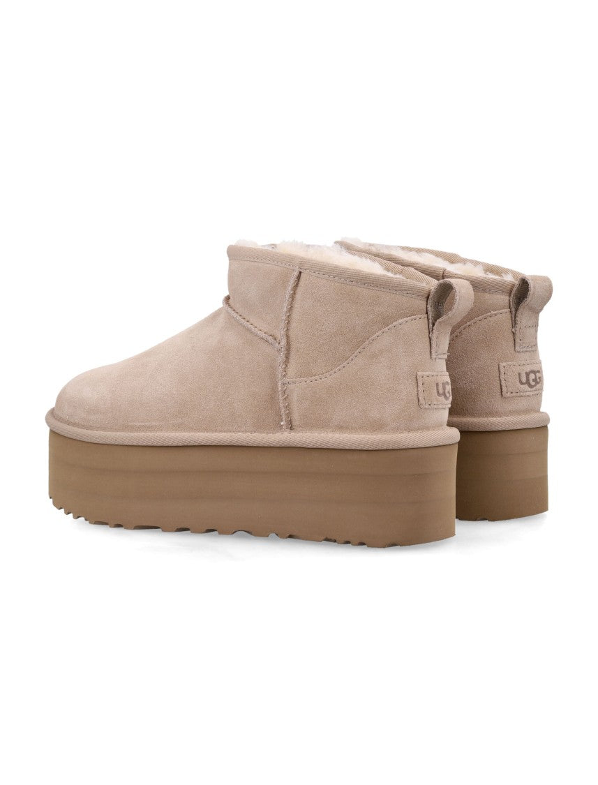 Ugg Classic Ultra Mini Platform Suede Ankle Boots