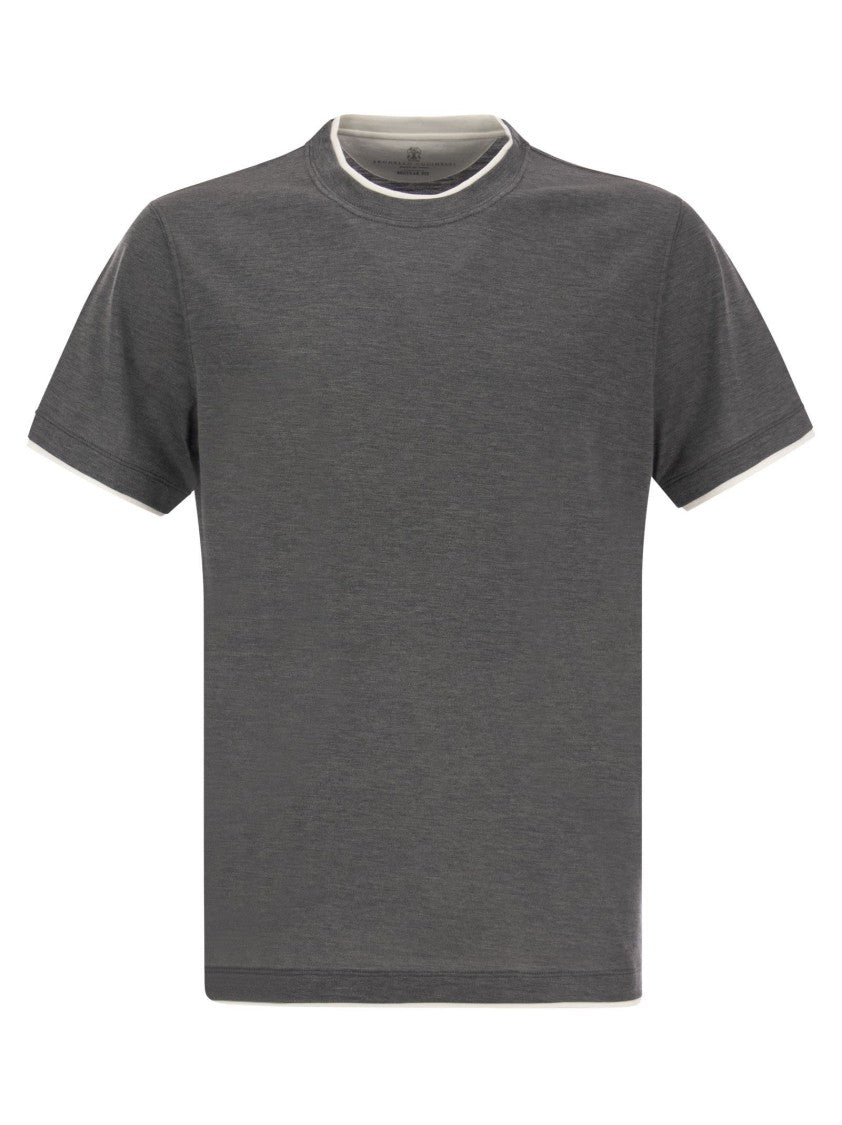 Brunello Cucinelli Silk And Cotton T-Shirt
