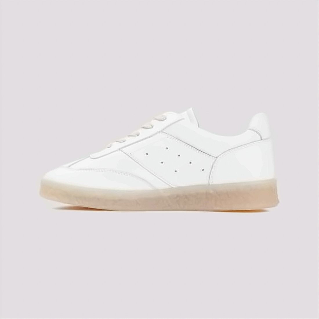 Mm6 By Maison Margiela Low-Top Sneakers With Translucent Rubber Sole And Perforated Detailing