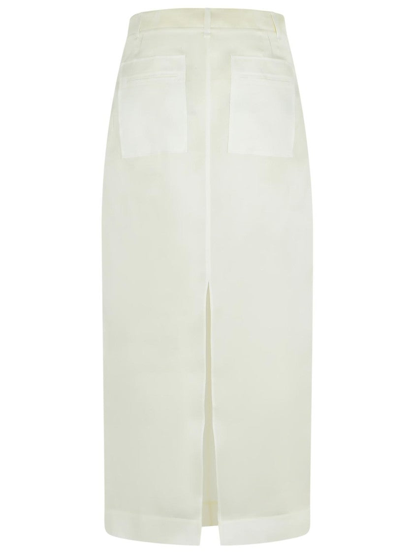 Khaite Lucian' White Silk Skirt