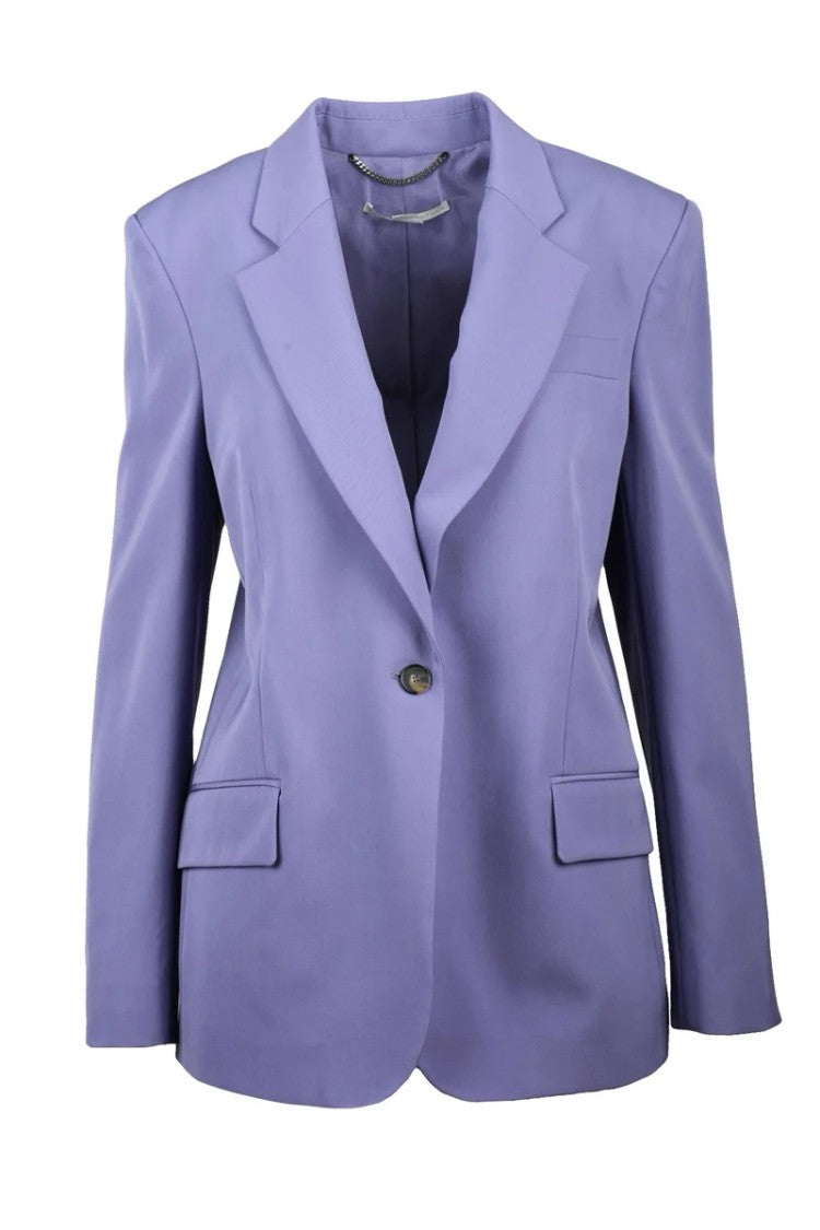 Stella Mccartney Long Jacket Wool Stretch - Lavender
