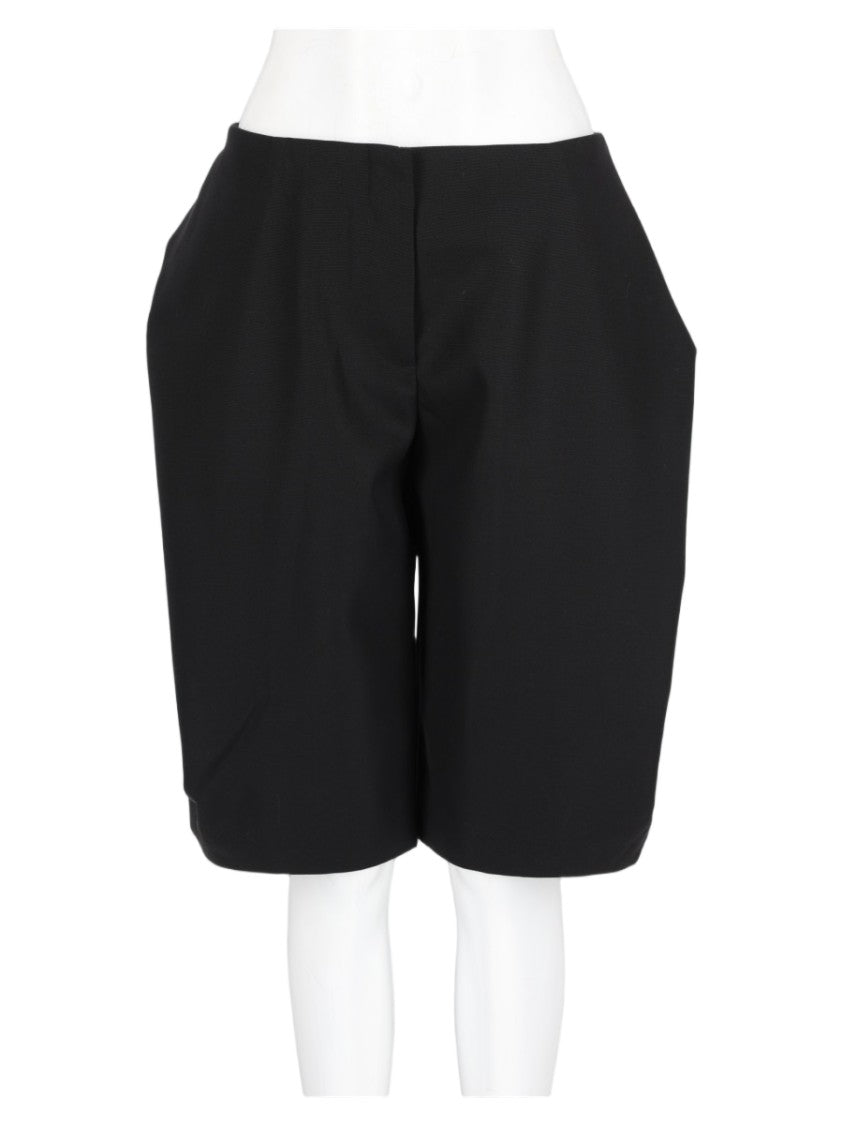 Jacquemus Black Tailored Concealed-Closure Cotton Shorts