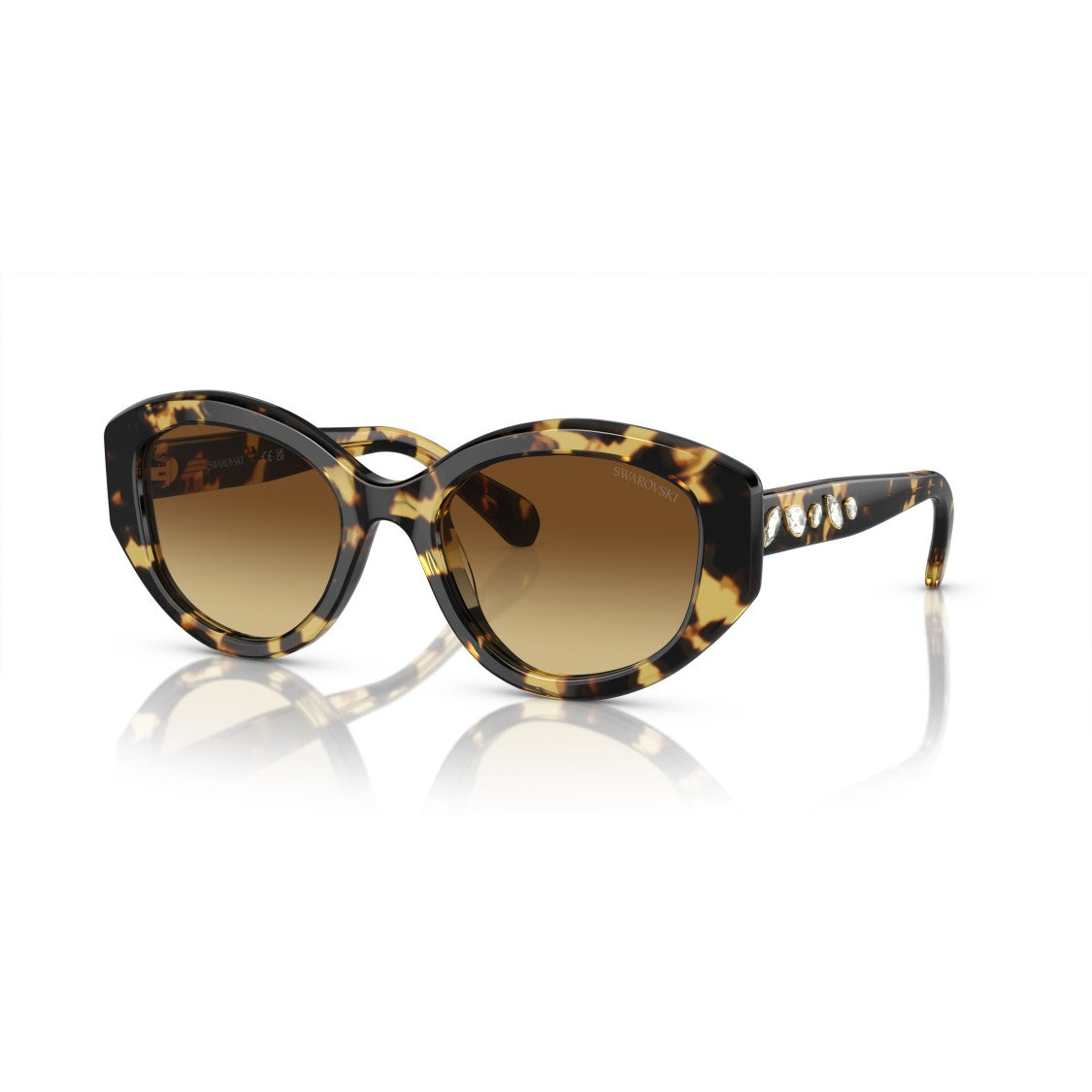 Swarovski 0Sk6005 Cat-Eye Sunglasses With Tortoiseshell Frame