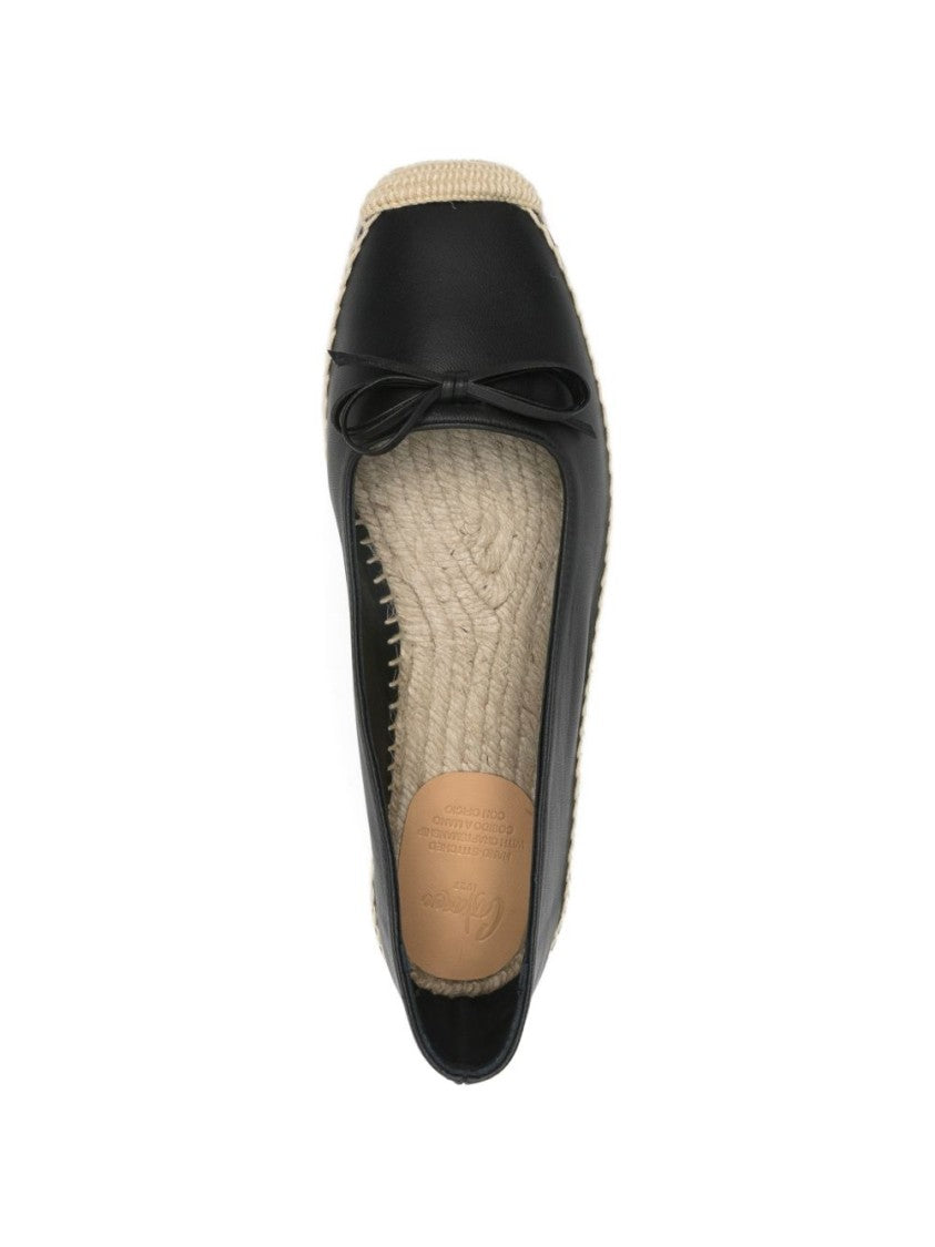 Castaner Black Espadrilles With Square Ballerina Toe