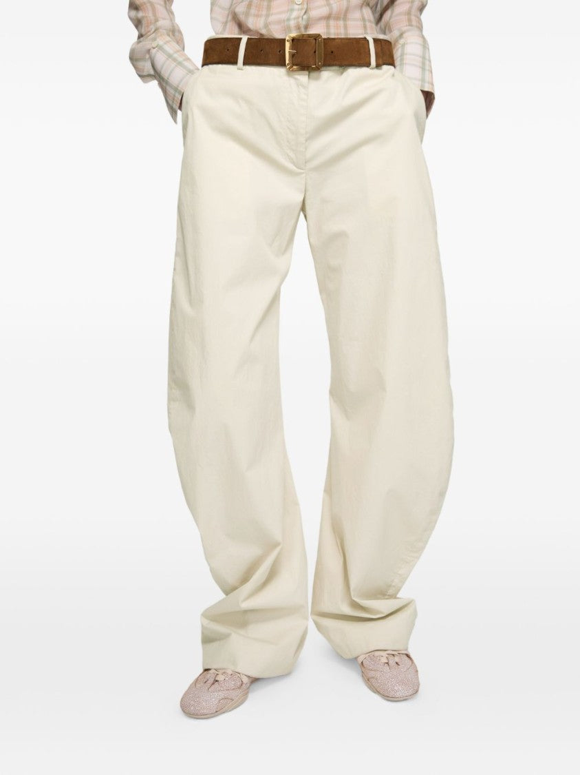Acne Studios Black Organic Cotton Wide-Leg Pants