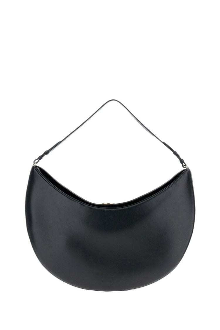 Jacquemus Half-Moon Leather Shoulder Bag With Magnetic Closure