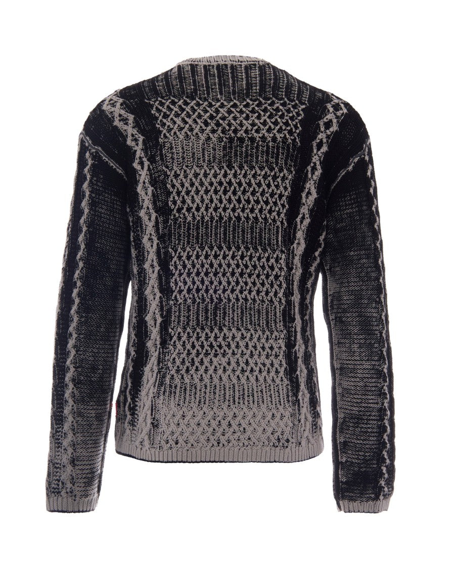 Diesel Cable Knit Cotton-Blend Pullover Sweater