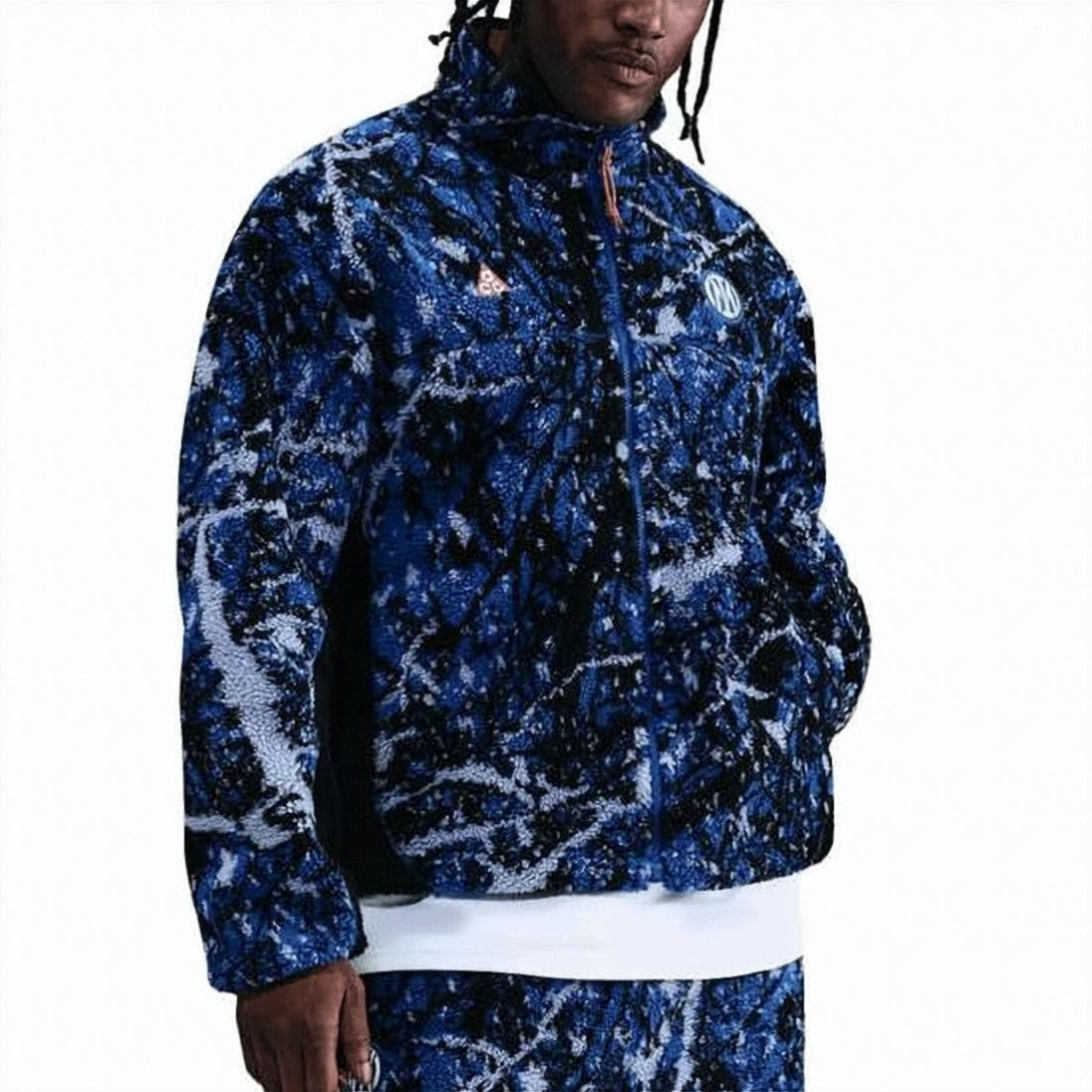 Nike Abstract Patterned Blue Nike Jacket