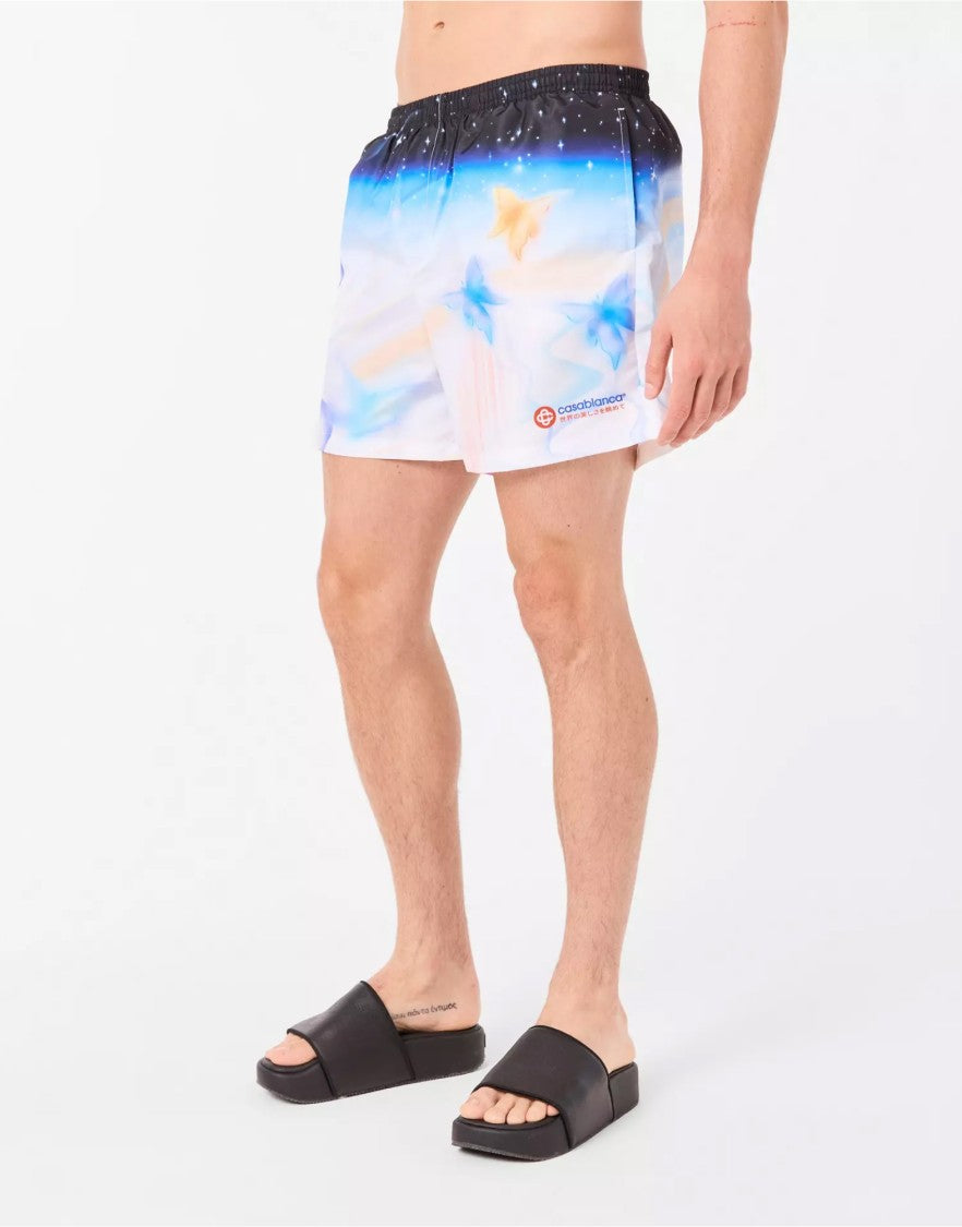 Casablanca Galactic Connection Logo Swim Shorts