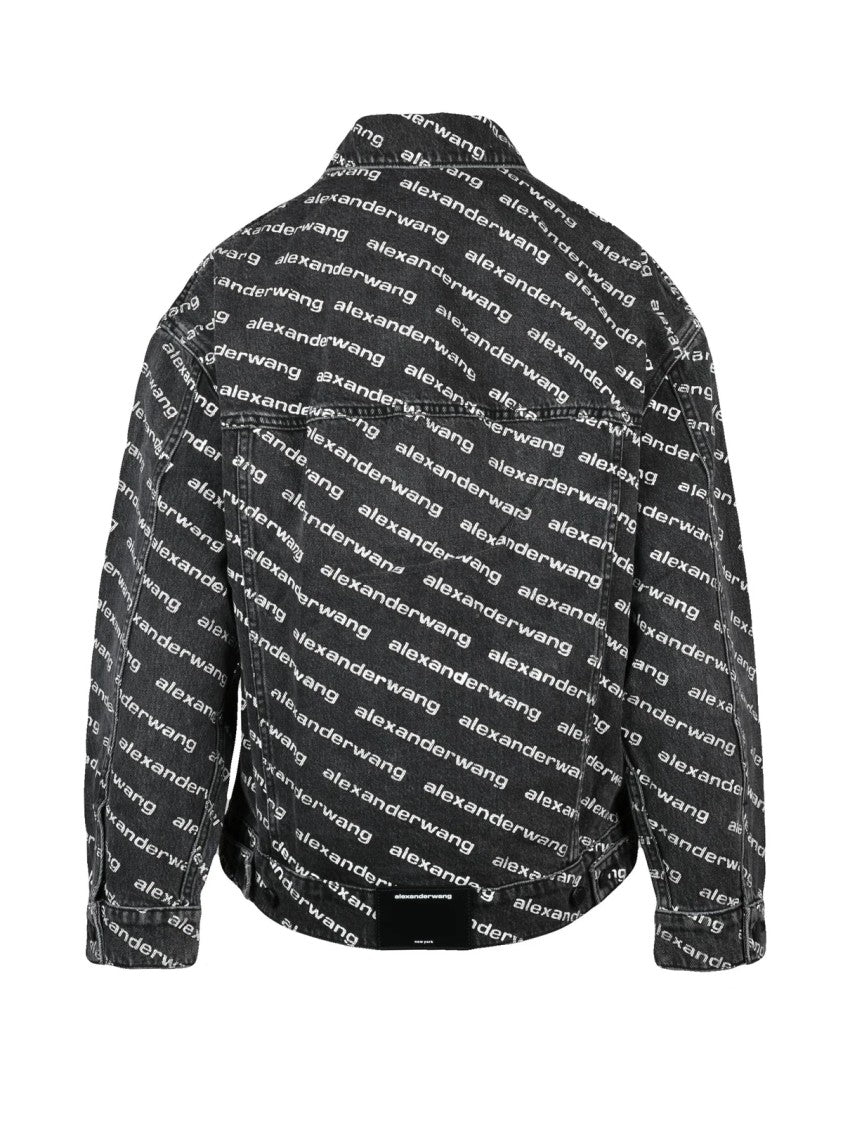 Alexander Wang Grey Cotton Logo Jacket