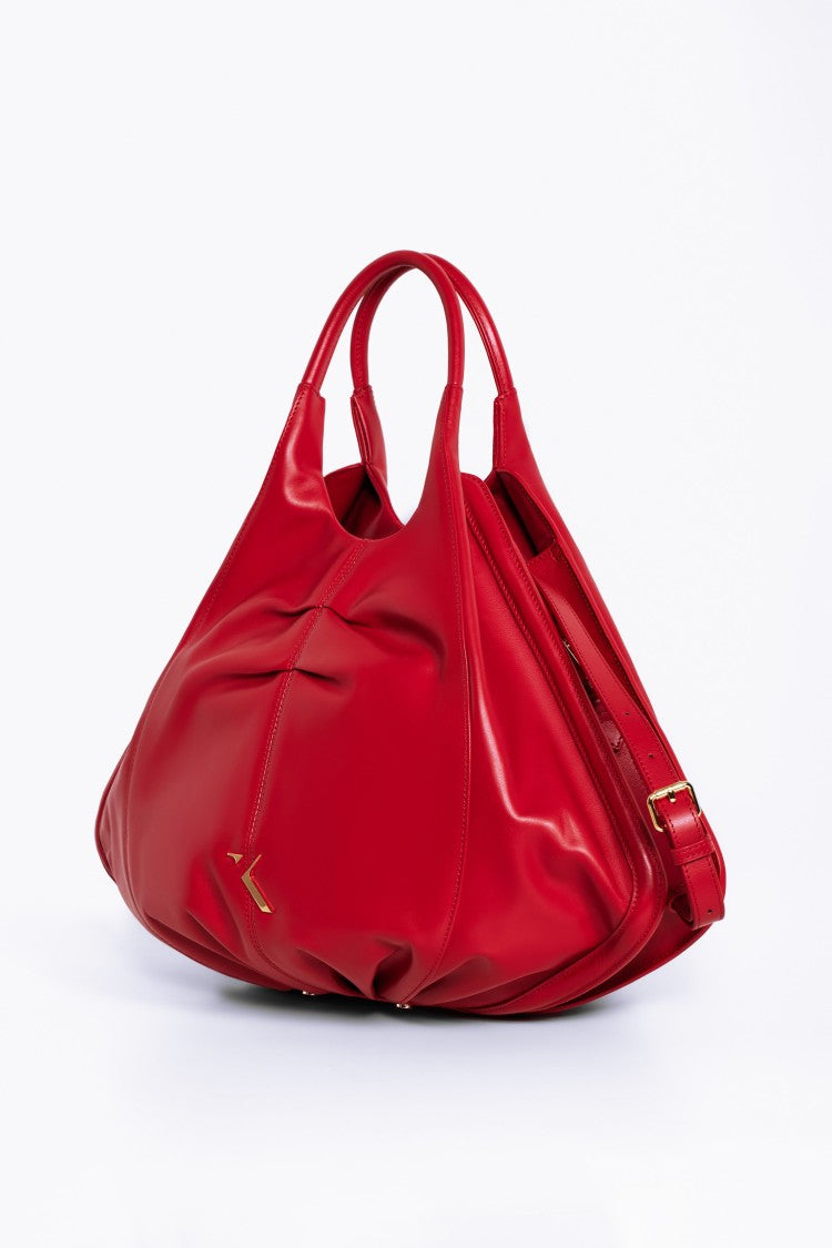 Saiid Kobeisy Sculptural Magenta Calfskin Bag