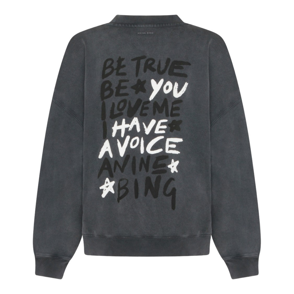 Anine Bing Relaxed-Fit Charcoal Grey Sweater