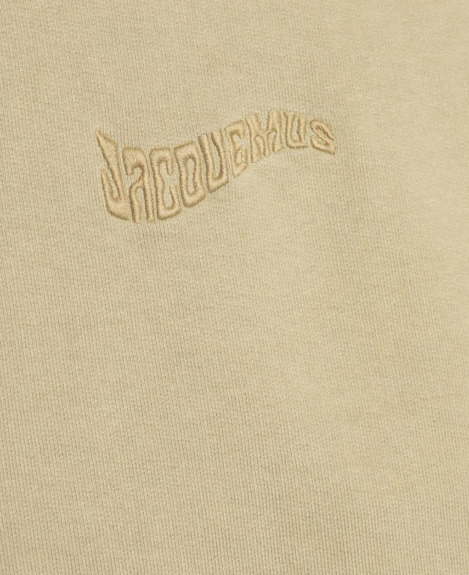 Jacquemus Cropped Hoodie With Drawstring Hood And Ribbed Cuffs