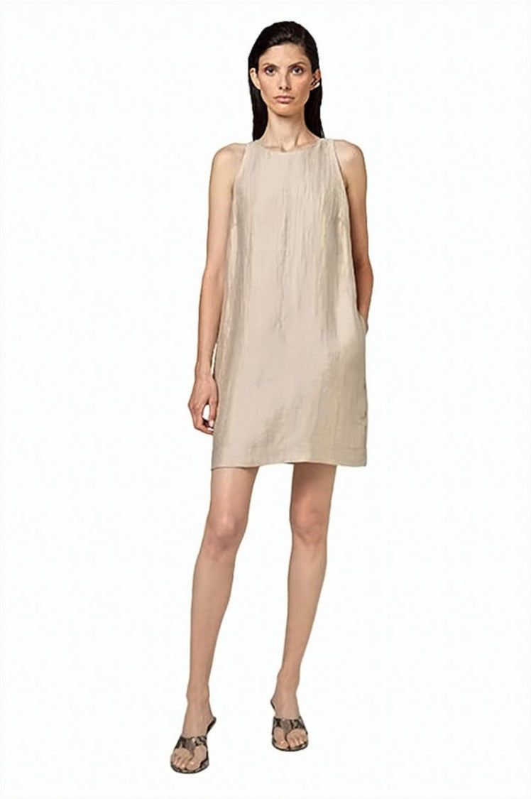 Alpha Studio Linen Sleeveless Short Dress