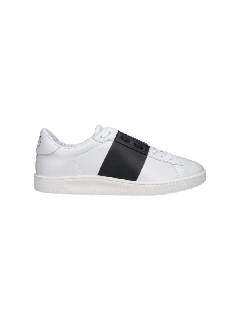 Valentino Garavani Low-Top Sneakers With Bold Black Midfoot Band