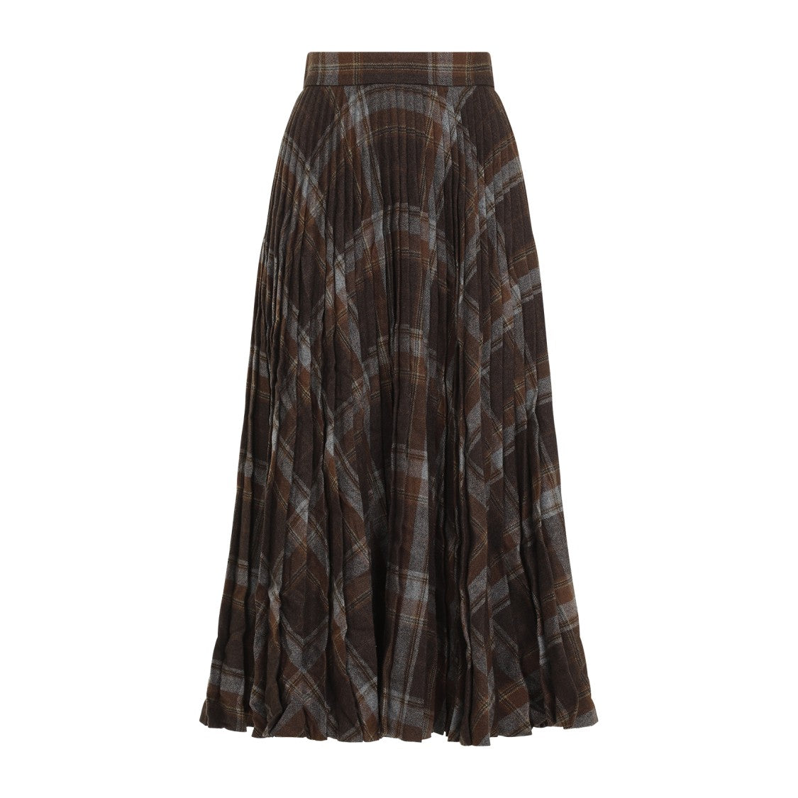 Balenciaga Midi Skirt With Wool Blend And Pleated Design