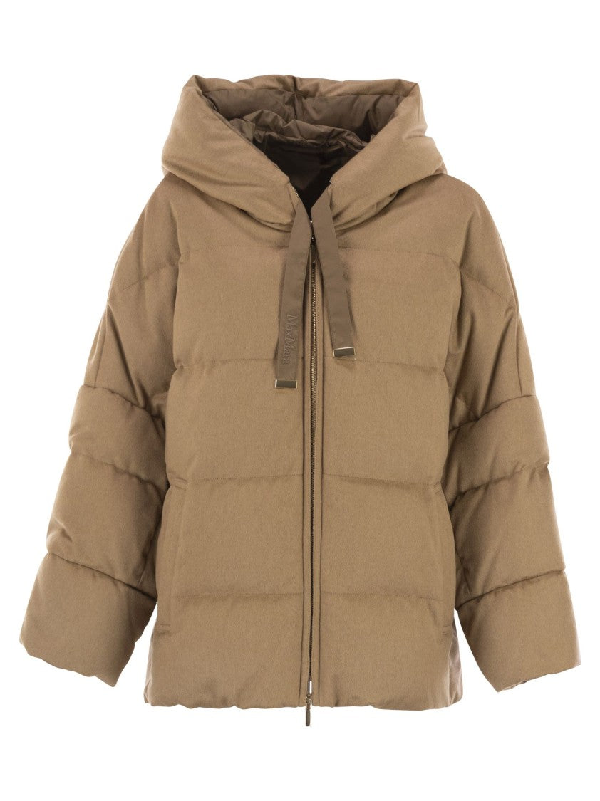 Max Mara Desiderio - Reversible Down Jacket In Camel And Water-Repellent Taffeta