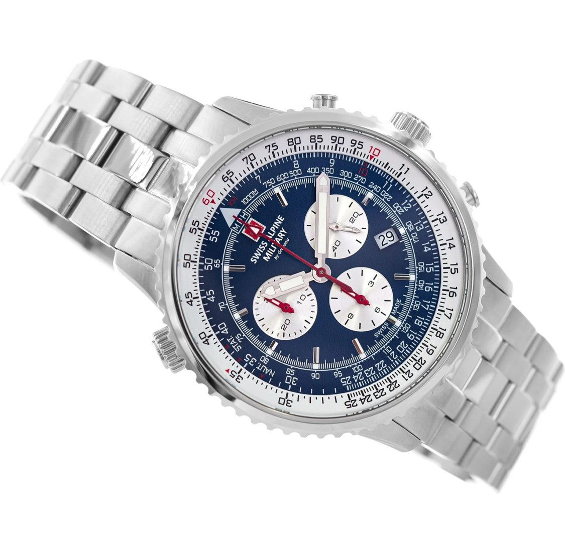 Swiss Alpine Military Chronograph Swiss Alpine Military Watch With Slide Rule Bezel