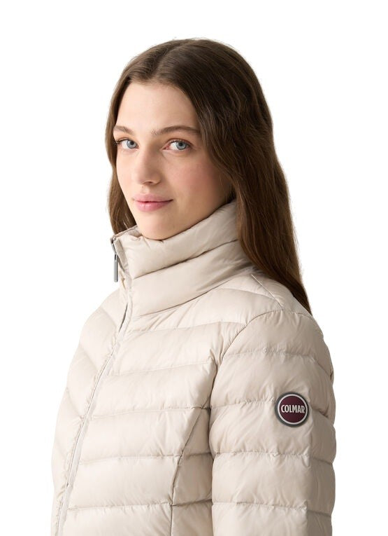 Colmar Originals Cream Down Jacket With Oblique Quilting