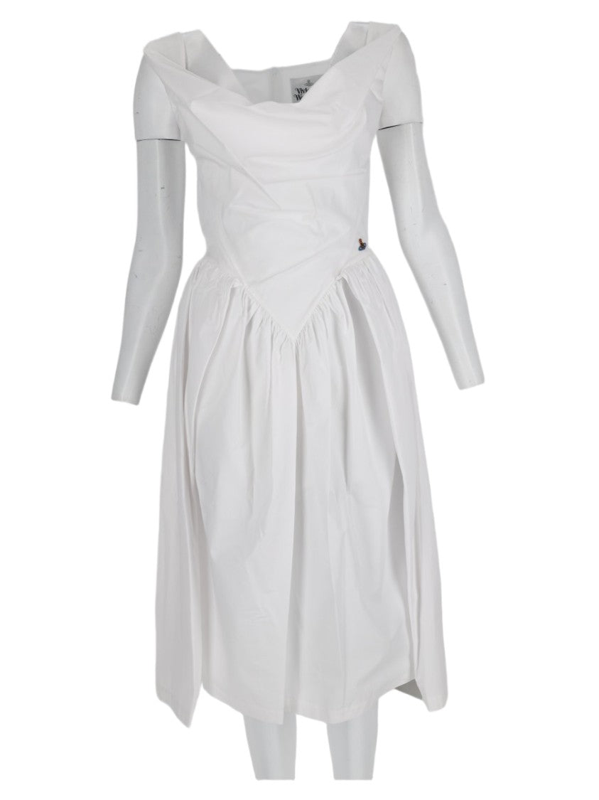 Vivienne Westwood Sunday Knee-Length Off-Shoulder Organic Cotton Dress