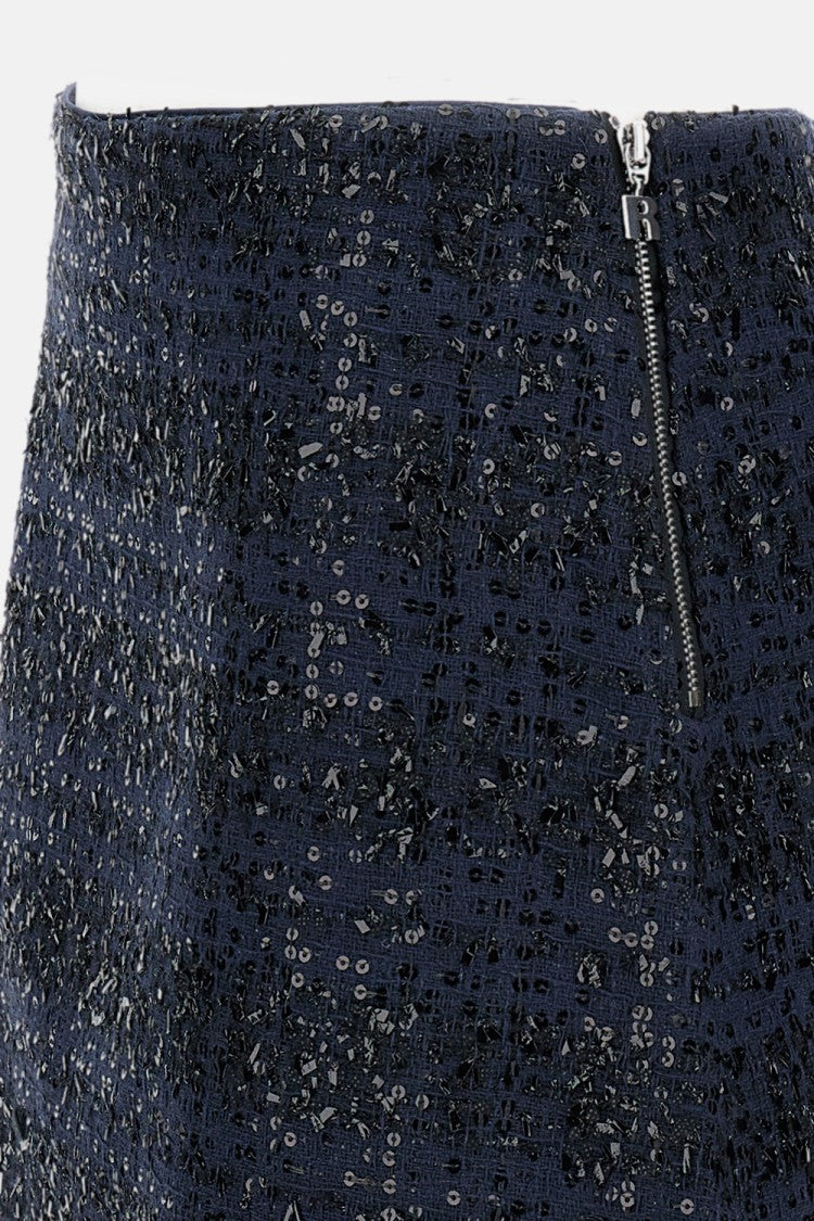 Rotate Birger Christensen Mesh Midi Skirt With Floral Bead Embroidery