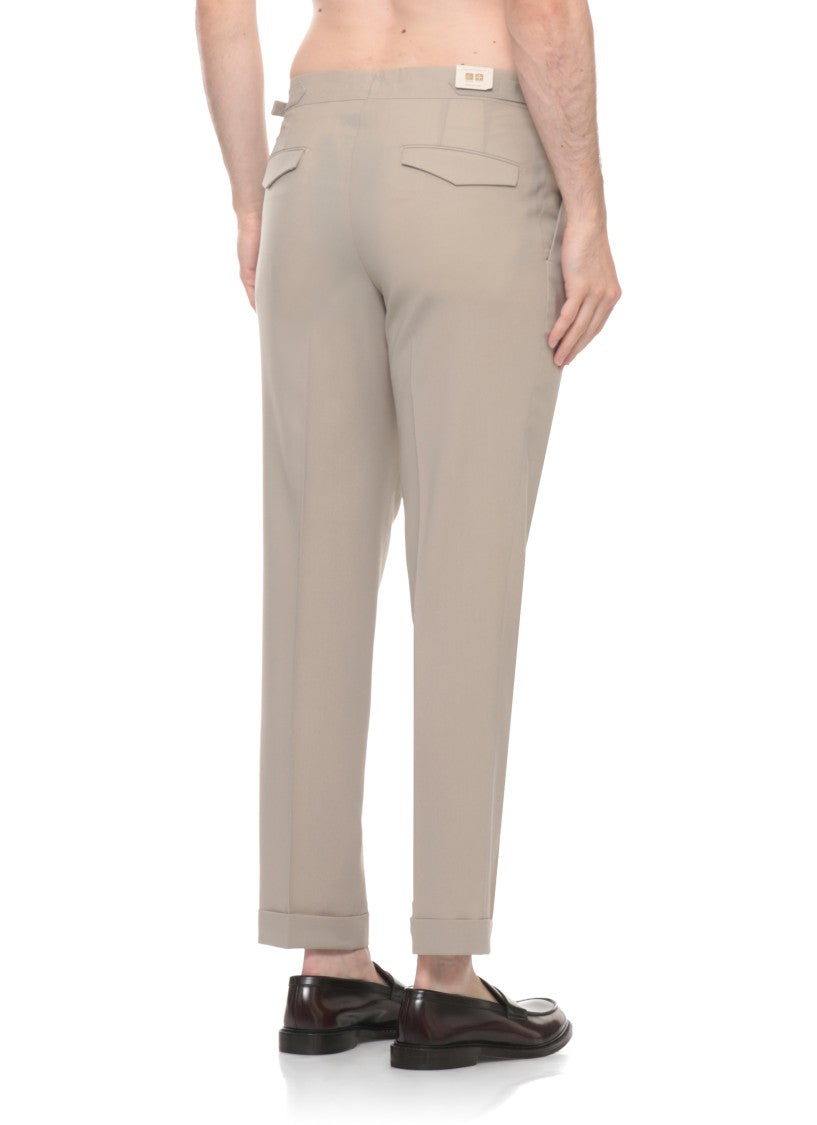 Briglia 1949 Beige Quartieris Wool Straight-Leg Pants