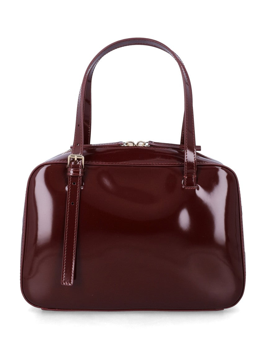 A.P.C. Sac Virginie Box Glossy Leather Handbag