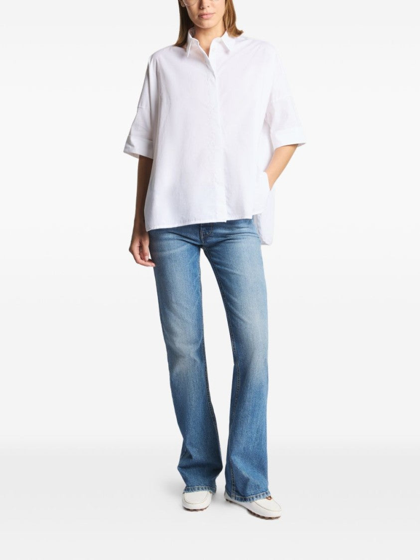 Fay Classic White Button-Down Shirt With Long And Short Sleeves