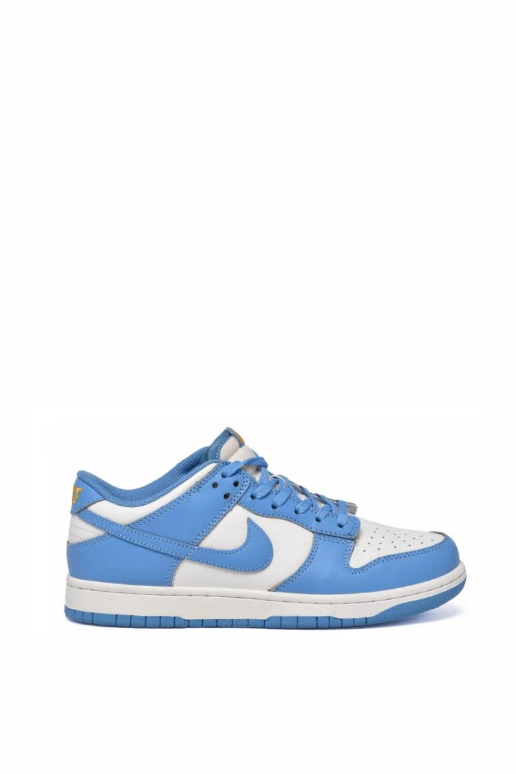 Nike Dunk Low Leather Sneakers - White/Light Blue