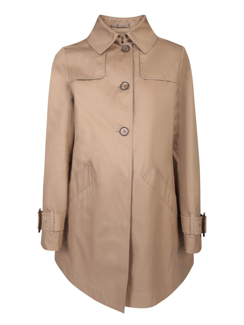 Herno Single-Breasted Trench Coat With Button Fastening And Long Sleeves