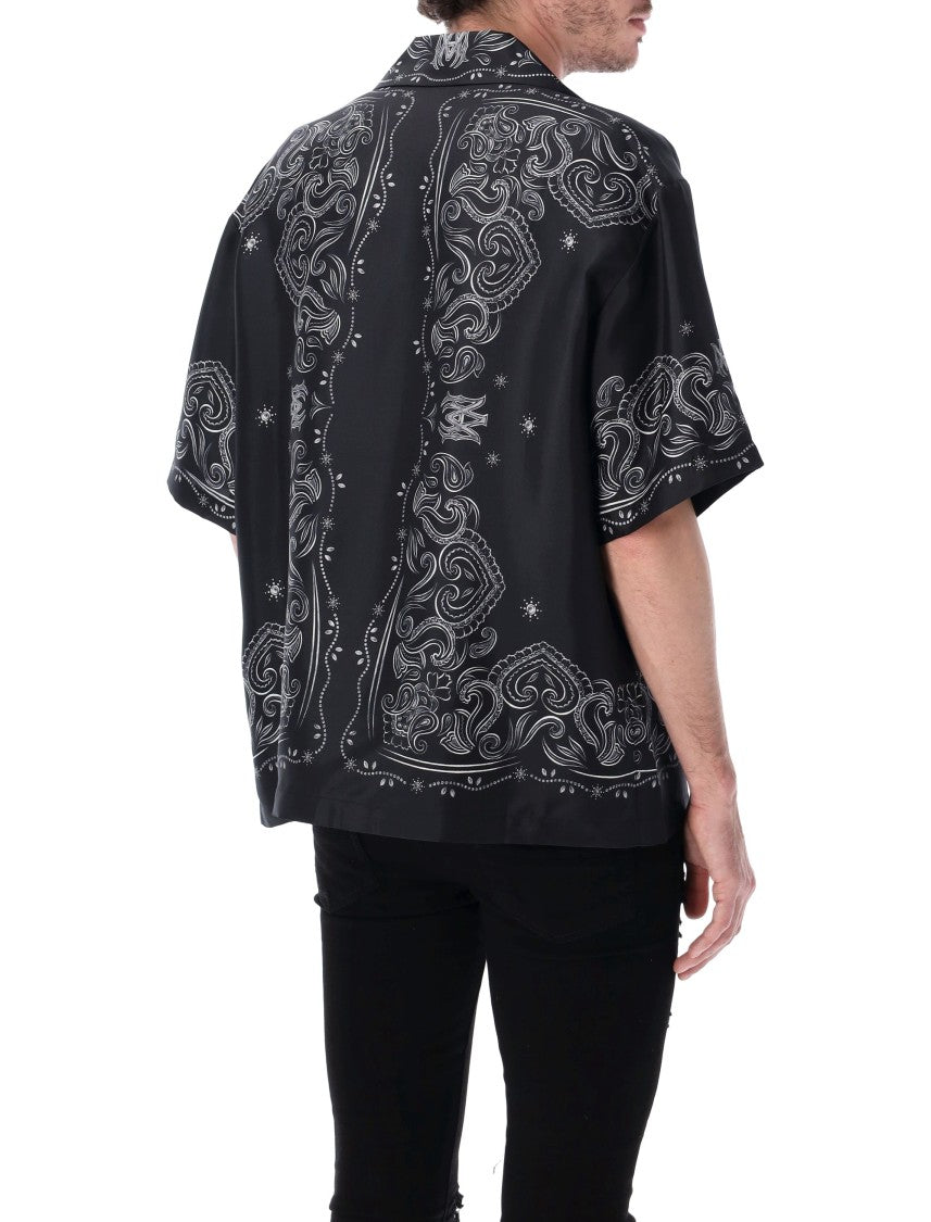 Amiri Bandana Paint Oversized Bowling Shirt