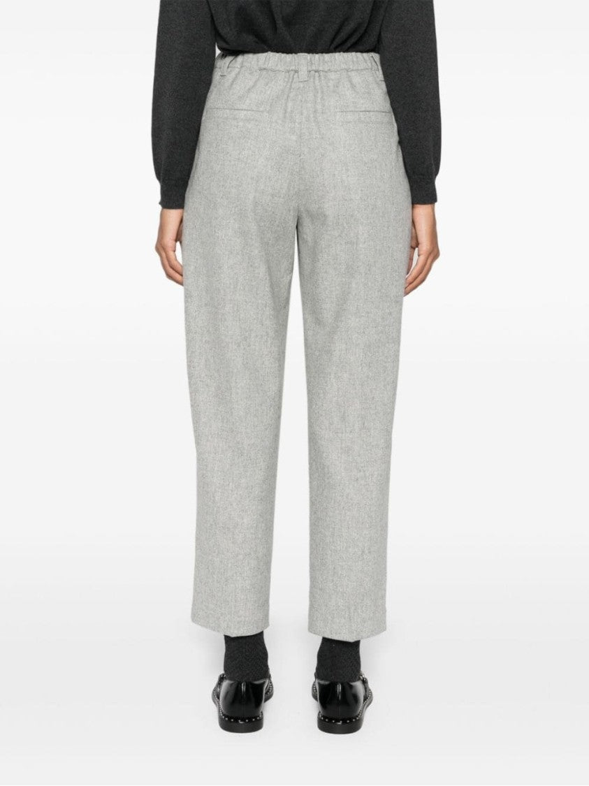Brunello Cucinelli Tailored Trousers With Wool-Cashmere Blend And Pleats
