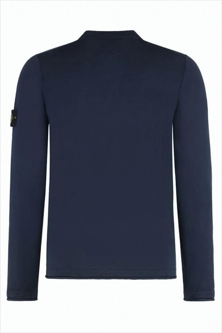 Stone Island Minimalist Long-Sleeve T-Shirt With Signature Patch Logo