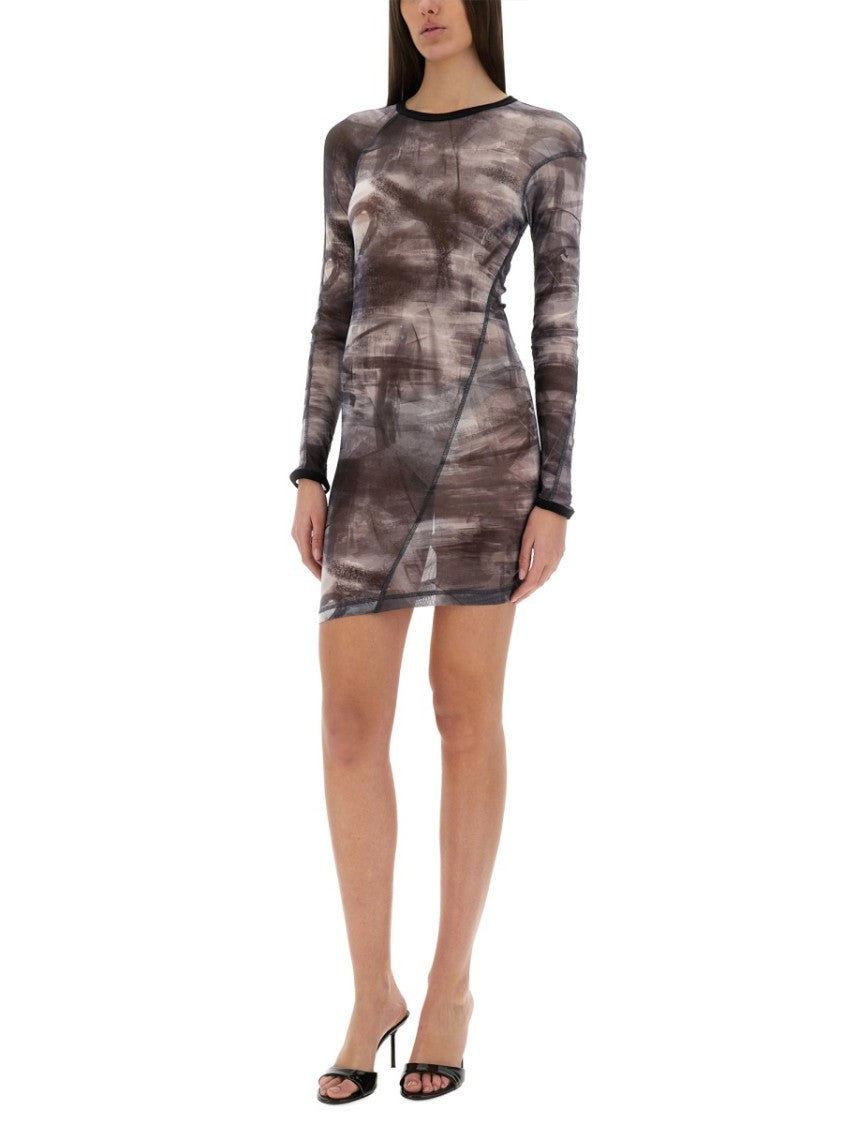 Helmut Lang "Scribble Twisted" Dress