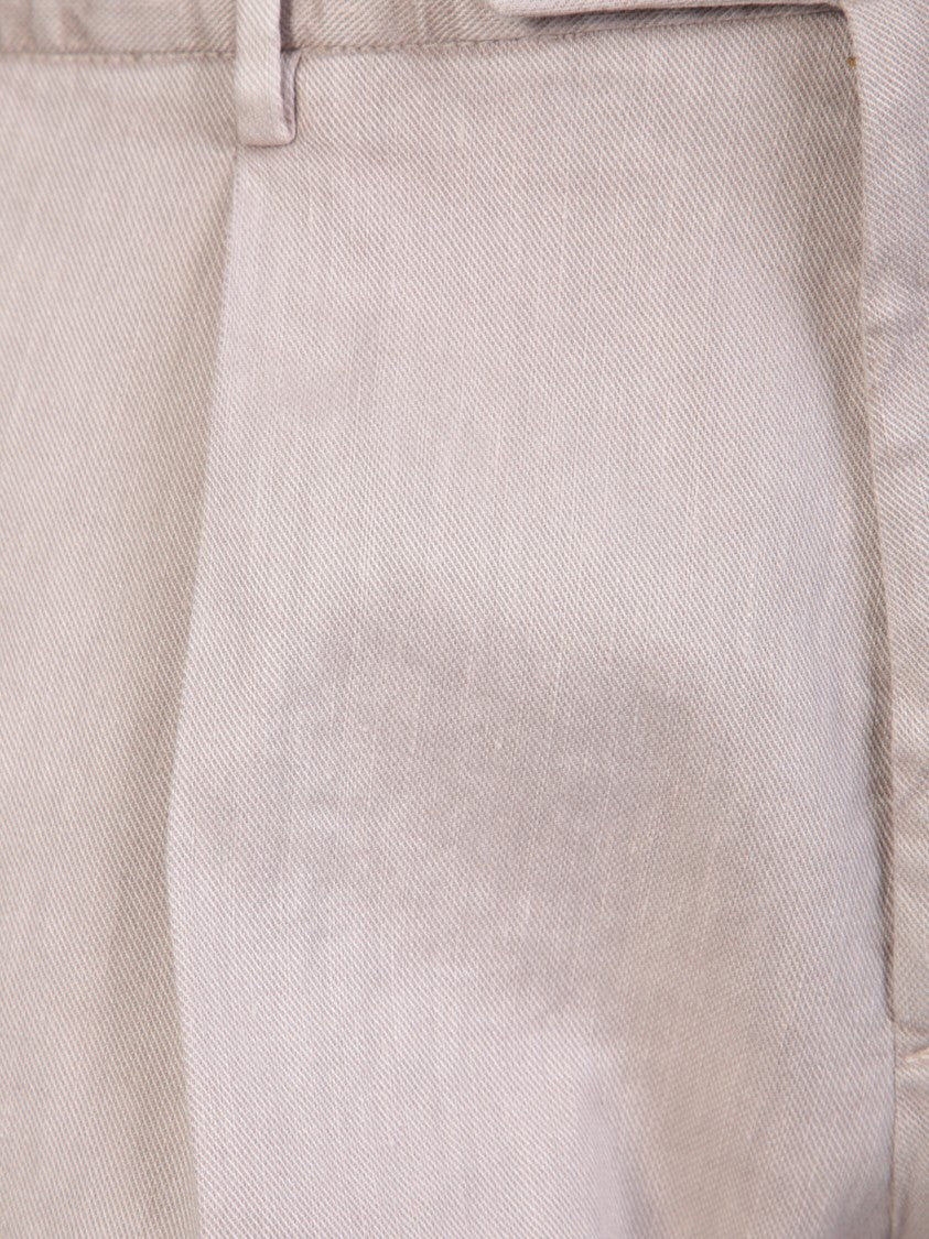 Dell'oglio Linen-Blend Pink Trousers