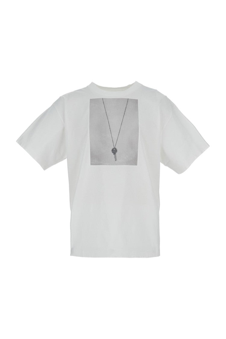 Mm6 By Maison Margiela Oversized White Cotton Crewneck T-Shirt