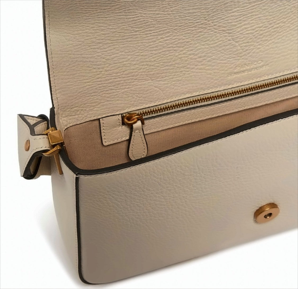 Pinko Structured White Shoulder Bag