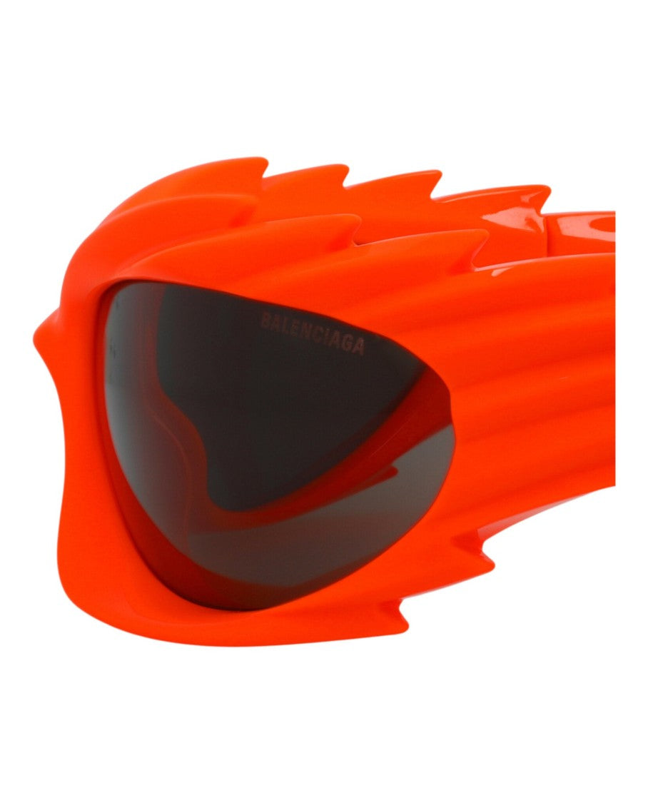 Balenciaga Shield-Frame Bio Injection Sunglasses With Textured Wing Design