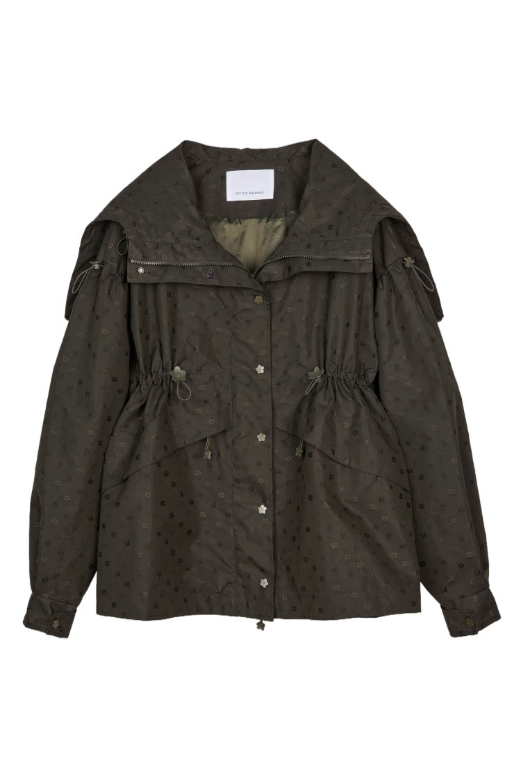 Cecilie Bahnsen Iris Jacquard Bomber Jacket With Floral Accents