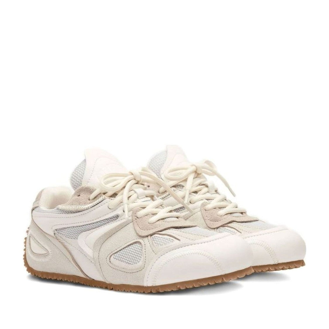 Axel Arigato White Slow Runner Leather Suede Accents Sneakers
