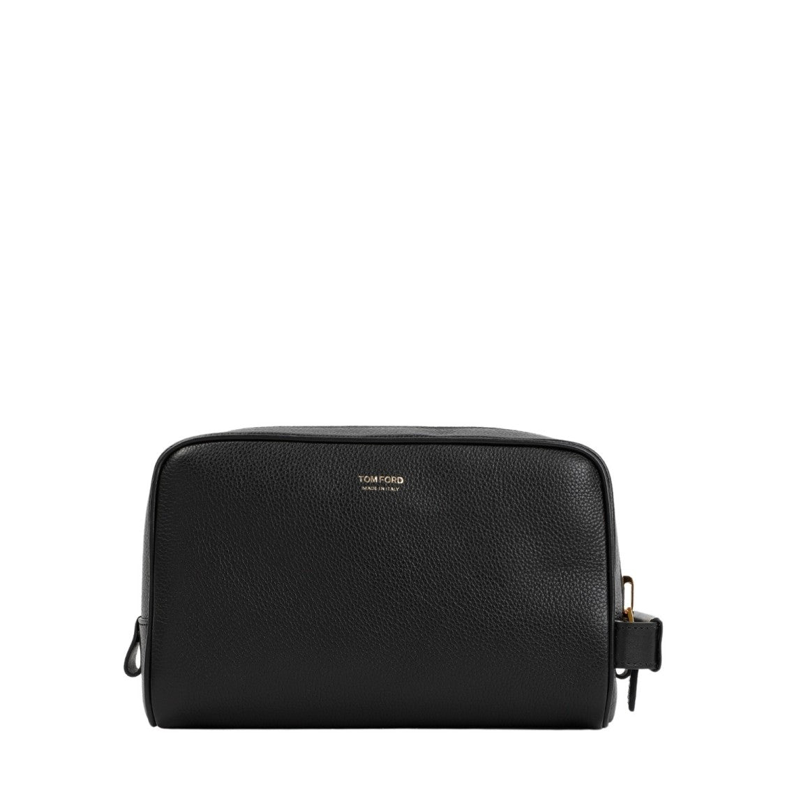Tom Ford Black Grained Leather Toiletry Case
