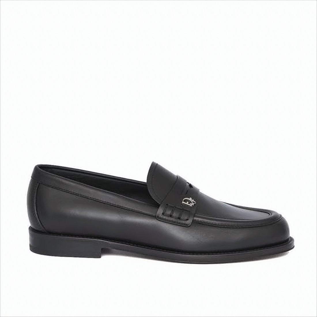 Christian Dior Calf Leather Loafers With Rounded Toe