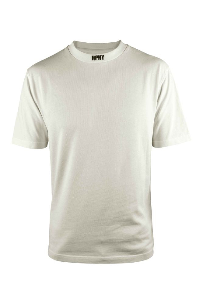 Heron Preston Plain White Cotton T-Shirt With Embroidered Detail