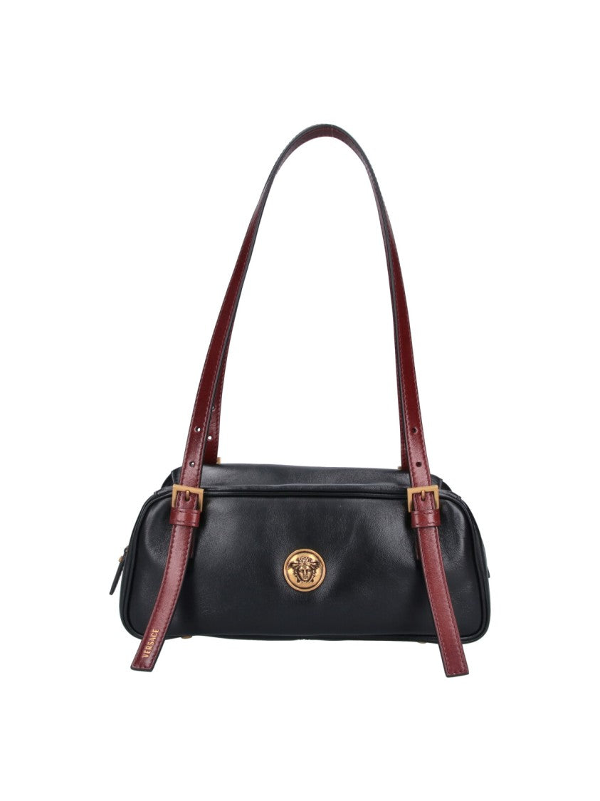 Versace Black Emblème Rectangular Leather Bag