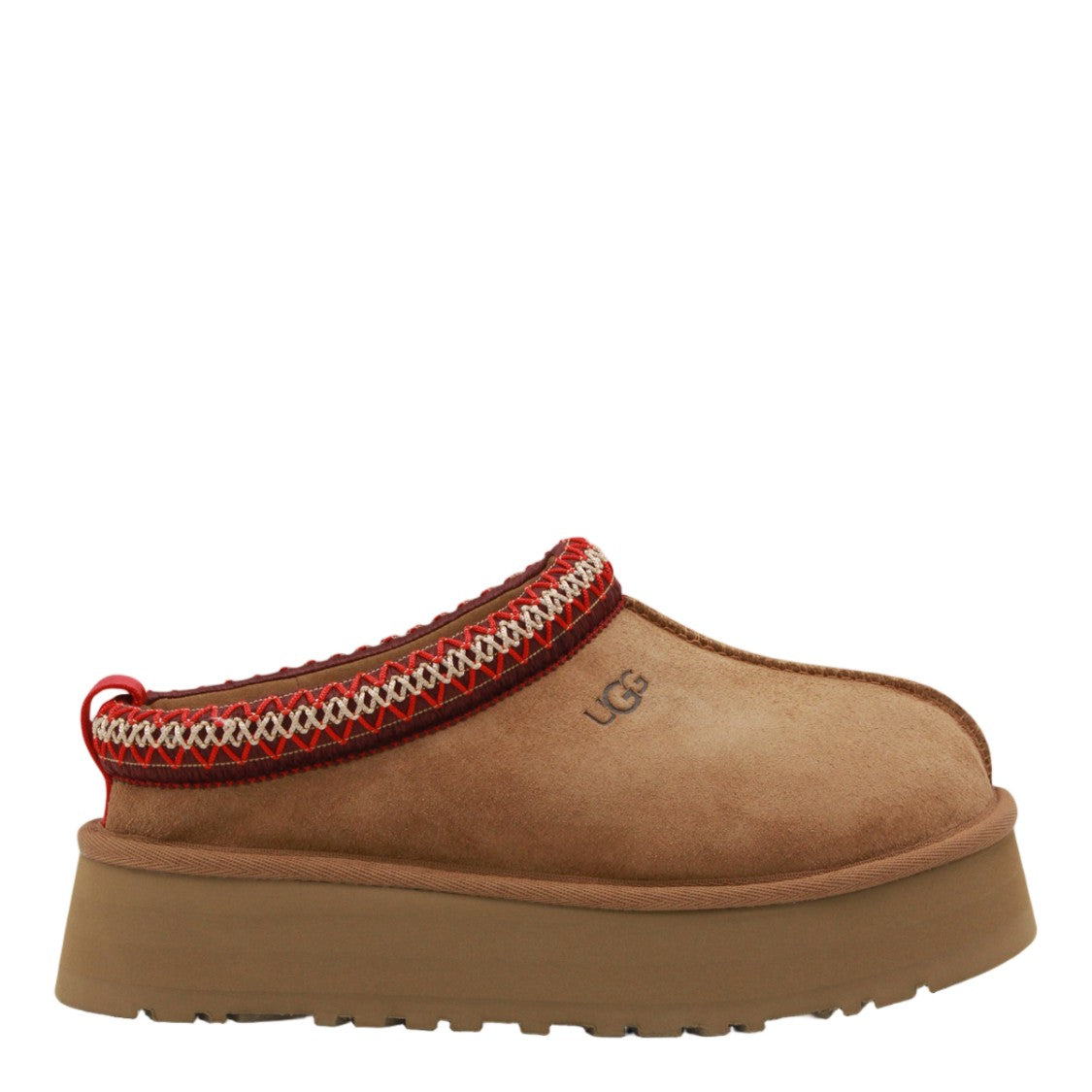 Ugg Cushioned Suede Flats With Woven Trim