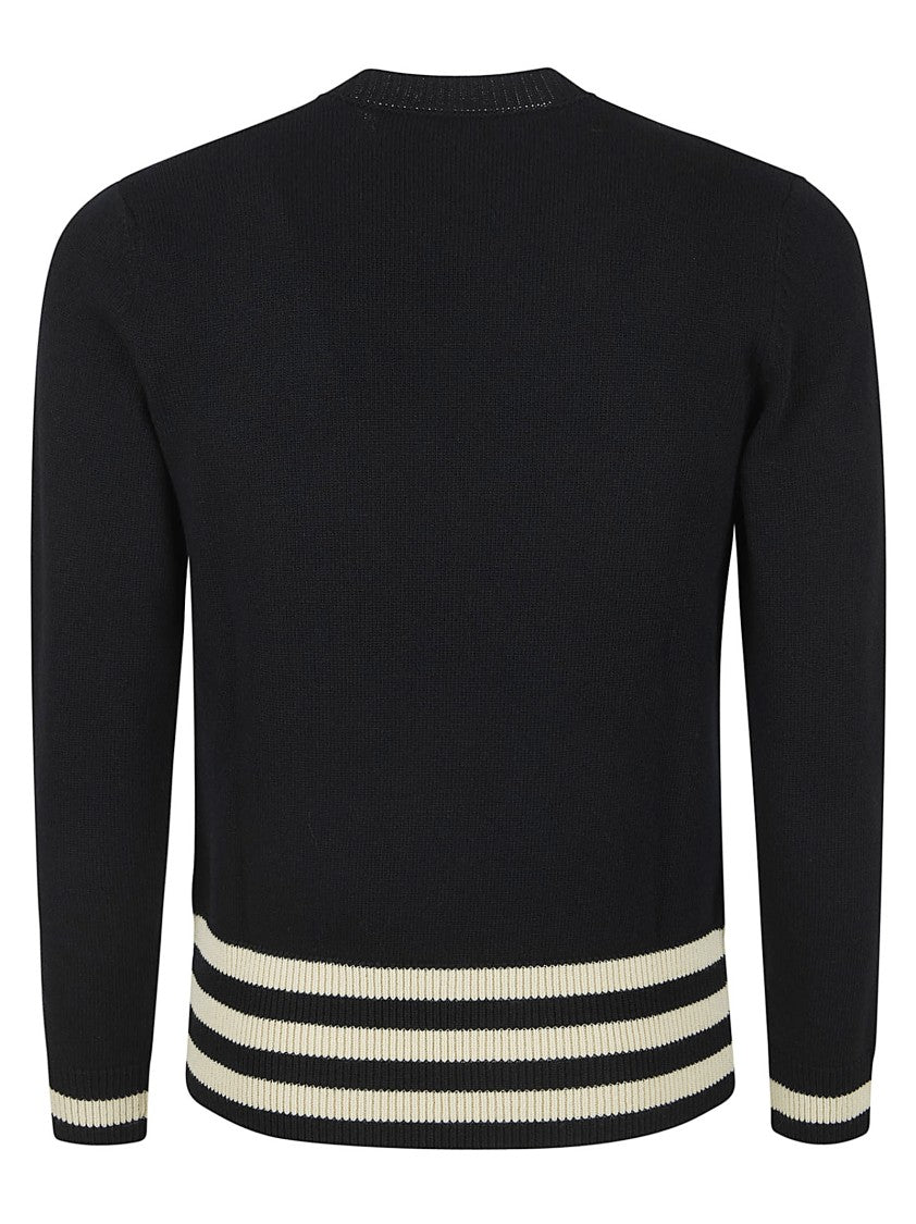Valentino Garavani Pure Cashmere Crew Neck Sweater With Star Embroidery