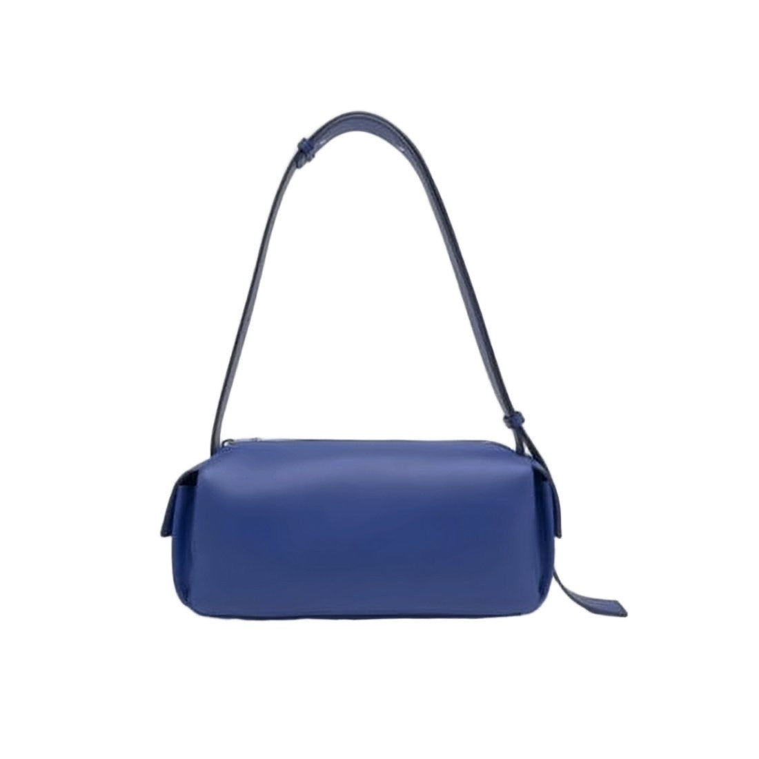 Sunnei Structured Blue Leather Shoulder Bag