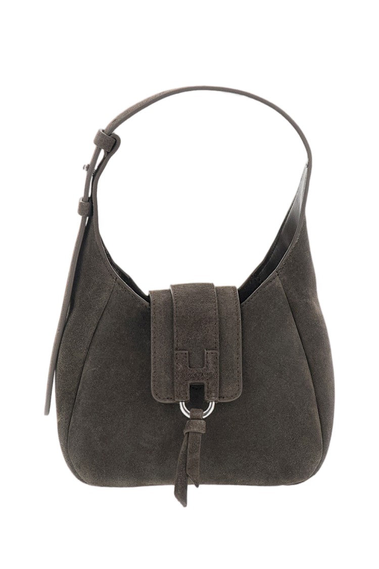 Hogan Brown Trend Mini Suede Shoulder Bag