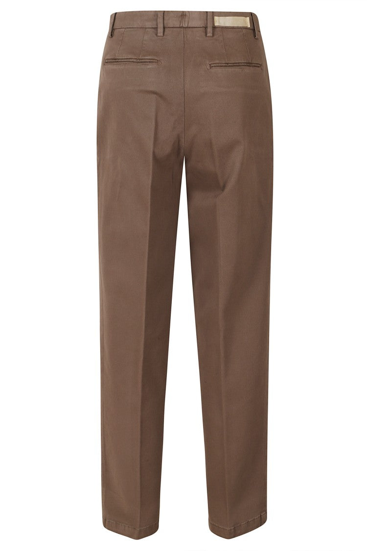 Briglia Cocoa Straight-Leg Tailored Cotton-Blend Pants