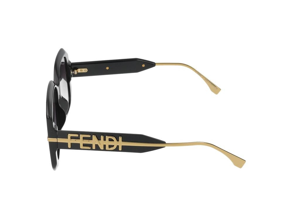 Maison Fendi Black Oversized Square Sunglasses